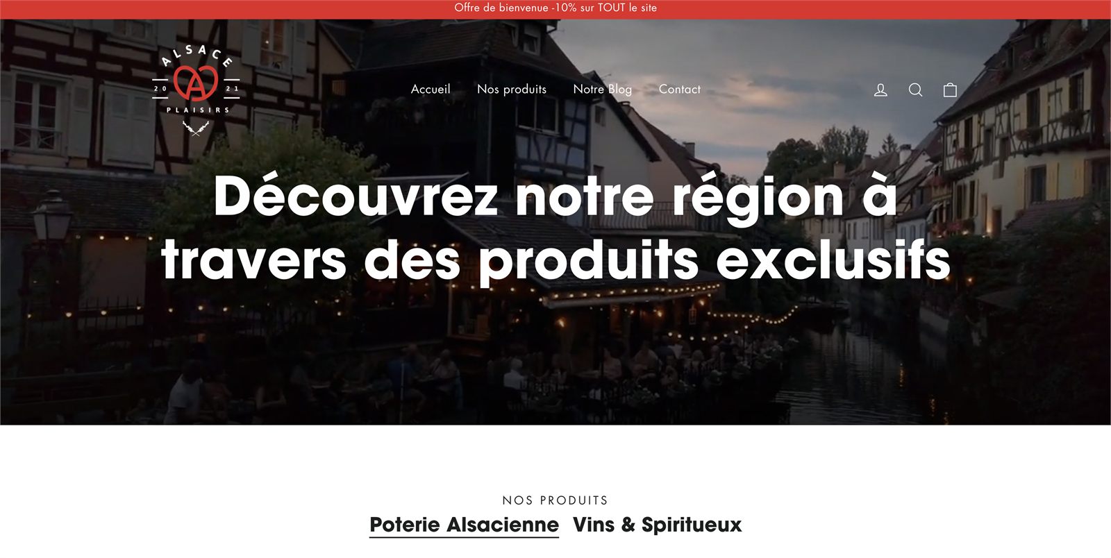 Page d'accueil du site