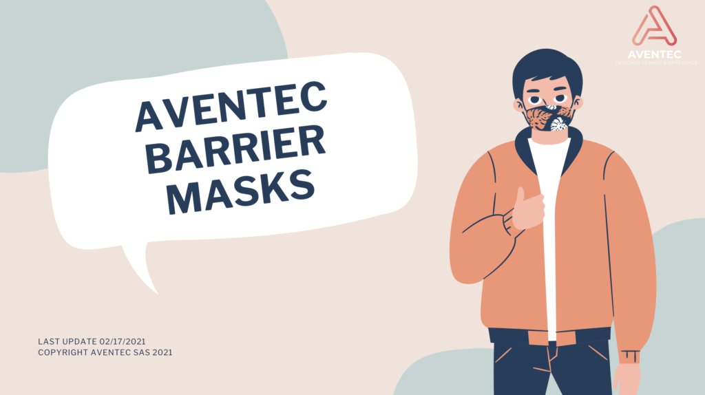 Visuel de marque de la gamme de masques Aventec