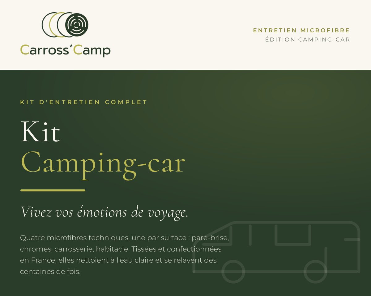 Le recto : le kit et la signature « Vivez vos émotions de voyage »